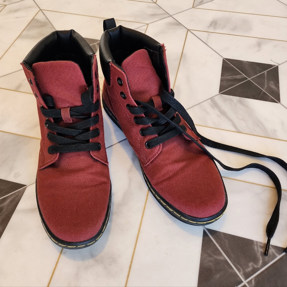 Women's Burgundy Dr. Martens Maelly Boots
